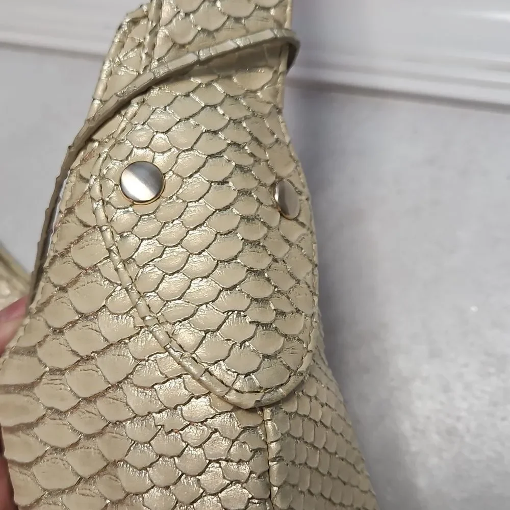 Devi Kroell for Target Metallic Gold Faux Snakeskin Hobo Women's Bag Purse